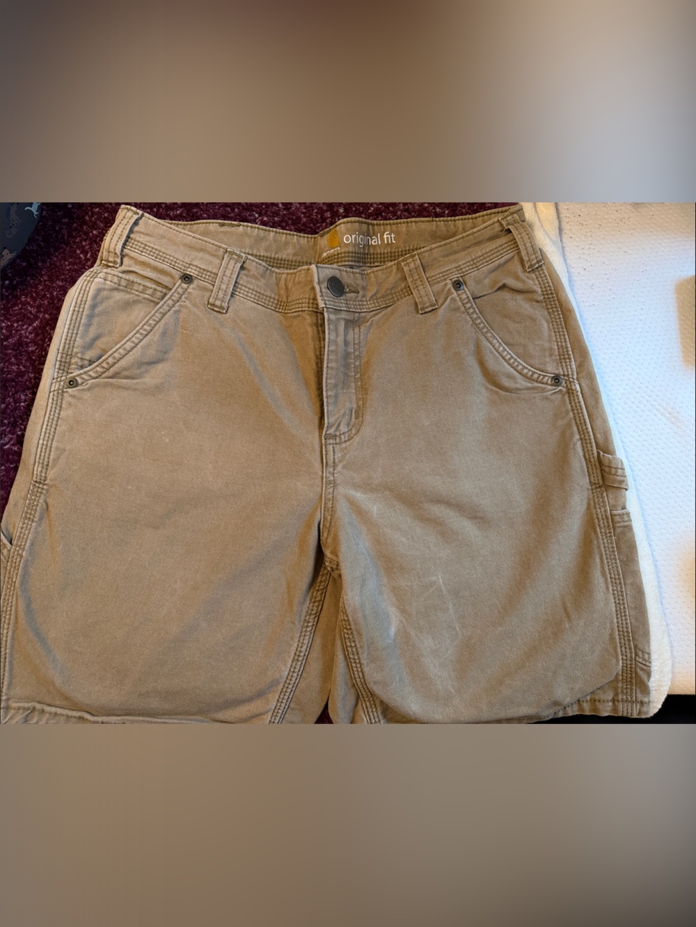 Carhartt Women's Tan Cargo Shorts- Personal closet. Worn twice. Comfortable.